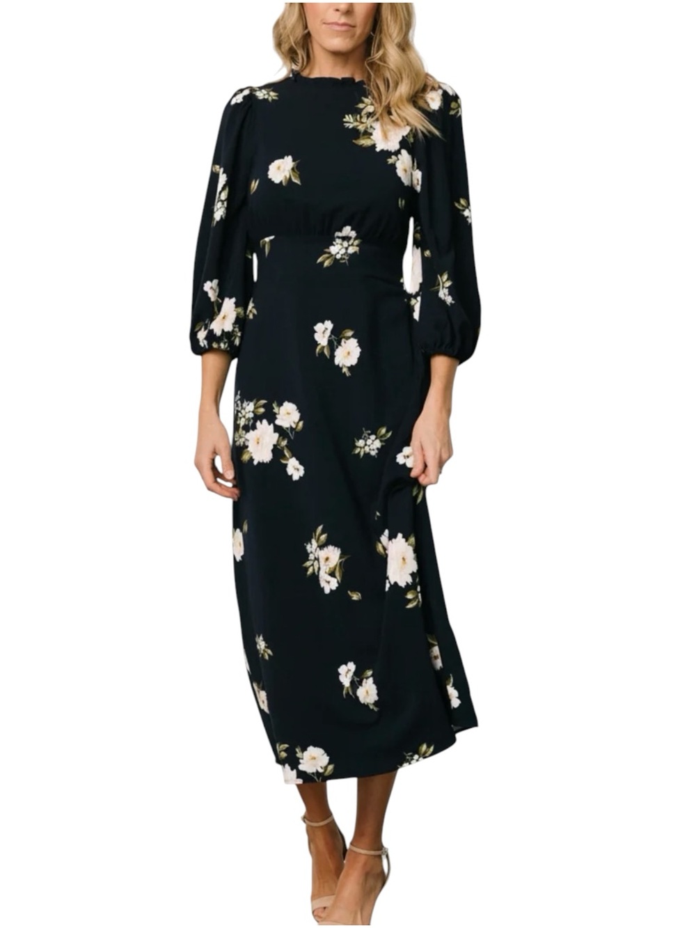 NWT Baltic Born Karlie Navy Floral Midi Maxi Dress MEDIUM